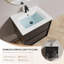 Meuble-lavabo de salle de bain 24 po avec lavabo en céramique - meuble-lavabo mural noir