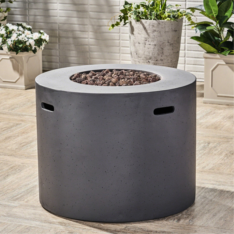 Foyer rond 31 po, 40 000, gris foncé, espace de réservoir de propane disponible - aucun travail d'assemblage