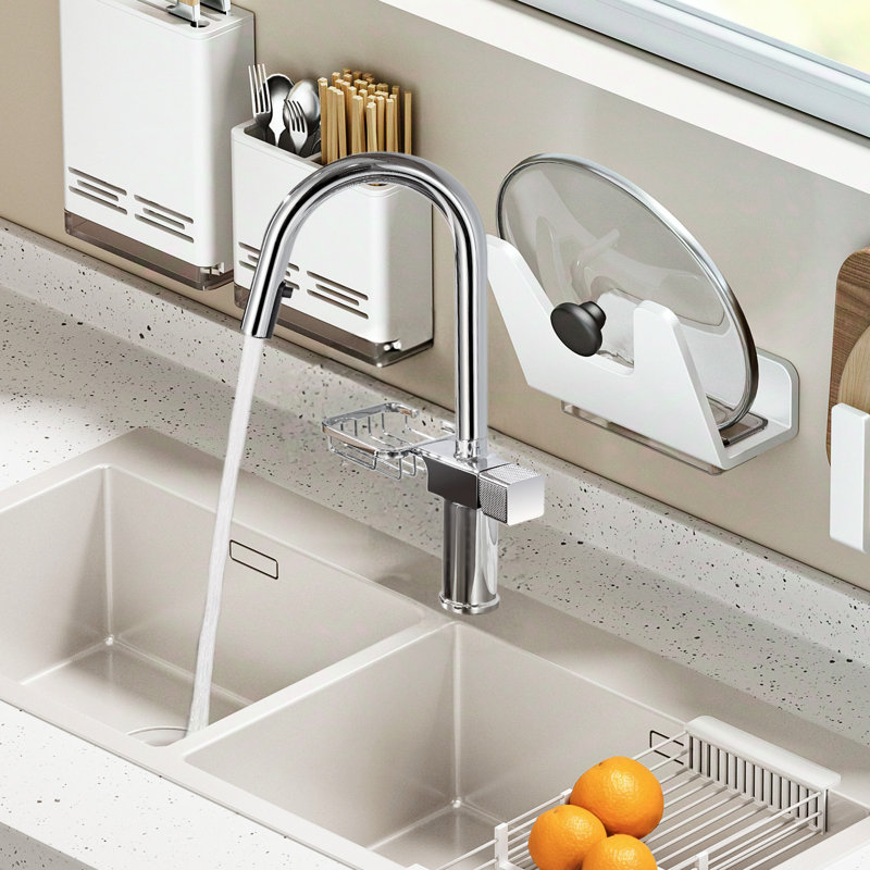 High - Arc Pull Down Single Hole Kitchen Faucet With Stainless Steel Construction, Dual Spray Modes, 360 Flexibility And Easy Installation For Galley Kitchens Of Steel, Design, Rotation Leak Ceramic