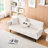 White Corduroy Convertible : Multi-Purpose, Comfortable Padding, Cup Holder Included Poolside With Quick-Dry Fabric: Waterproof And Practical, Base-1858878679