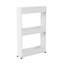 Everyday Home 3-Tier Rolling Cart - Narrow-Space Kitchen or Bathroom Organizer - Slim Slide-Out Storage Shelves - Organization and Storage Furniture