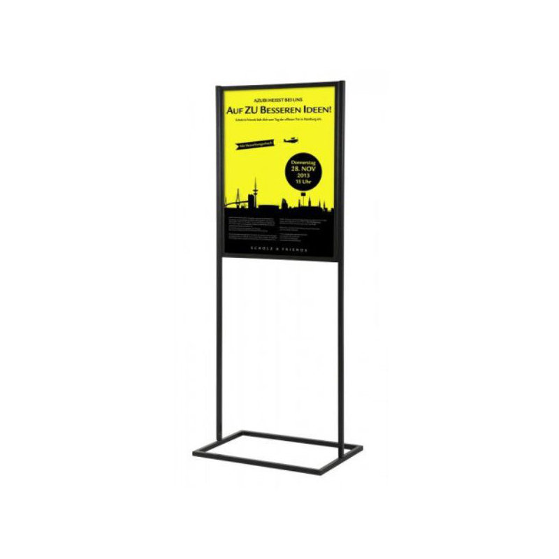 Panneau d’information en métal avec 1 étage, H 22 po x l 28 po, Noir