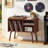 Record Player Stand with 4 Cabinet Holds Up to 220 Albums, Large Turntable Stand with Beech Wood Legs, Mid-Century Record Player Table, Vinyl Holder Storage Shelf for Bedroom Living Room (Walnut)-978376926-978376737