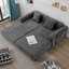 2-Seater Folding Compression Sofa Convertible Sofa Bed Ultra-Comfortable Modular Double Sofa with Metal Frame and Easy Assembly, Polyester Blend Upholstery & Space-Saving Design-2107726481