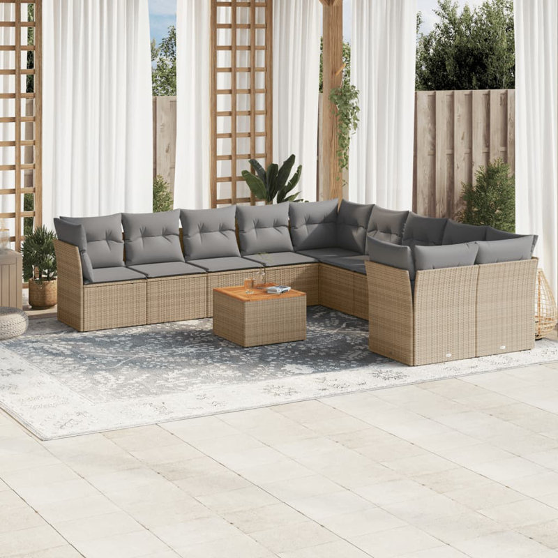  Garden Sofa Set Mix Beige