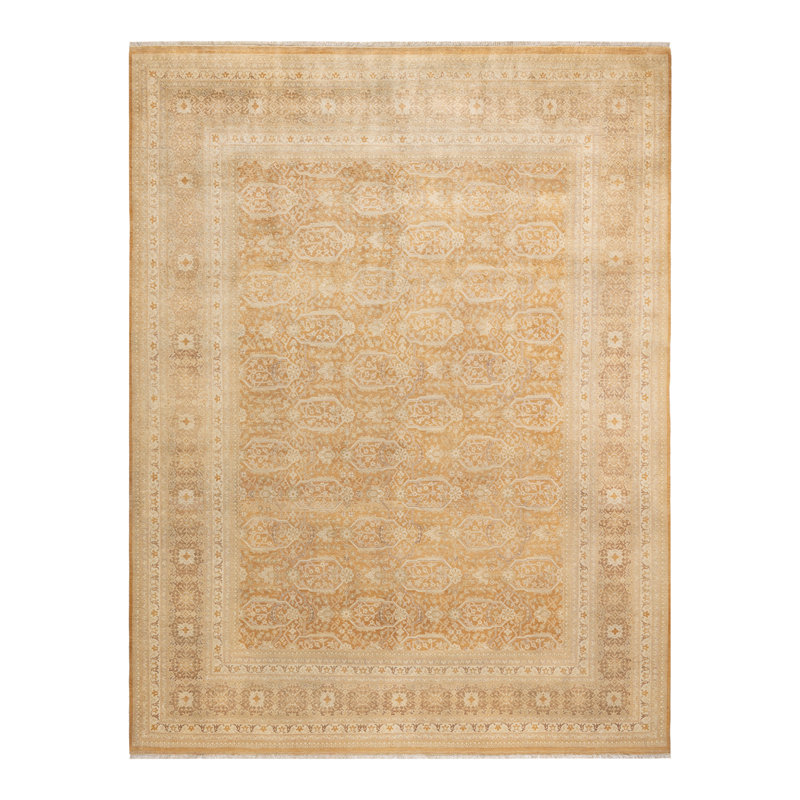 Tapis unique en bronze noué à la main de 8 pi 1 po x 10 pi 7 po Keenan