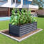 Grand lit de jardin surélevé 6 x 3 x 2 pi, jardinière rectangulaire en métal galvanisé gris d'une capacité de 269 gallons et motif à racines profondes, idéal pour cultiver des légumes, des fleurs et des herbes