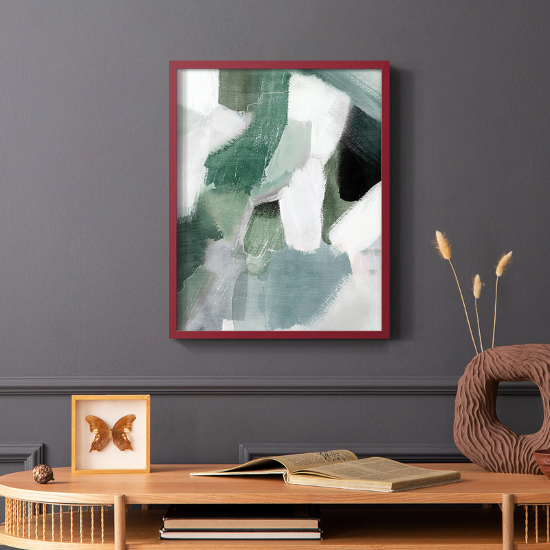 Turquoise Waters II Framed Print - Solid Wood, 28" H x 22" W, White