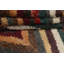Tapis multicolore en laine noué à la main de conception unique 6 pi 3 po x 9 pi 5 po