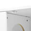 Armoire à litière moderne en blanc crème avec surface à griffer et abri à motifs