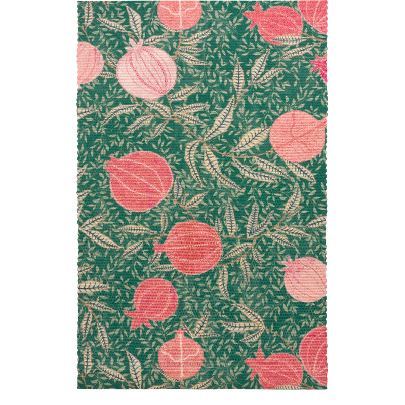 Pomegranate Rectangle Floral Christmas Table Runner, 35cm W x 180cm L