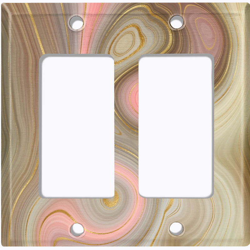 Plaque murale d'interrupteur à bascule Marble Earth Strata Swirl
