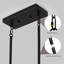 Luminaire suspendu réglable en fer noir mat à 5 lampes