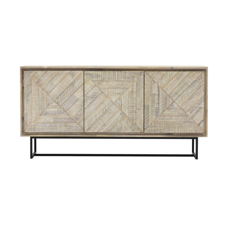 Buffet Breandan en bois d'acacia naturel