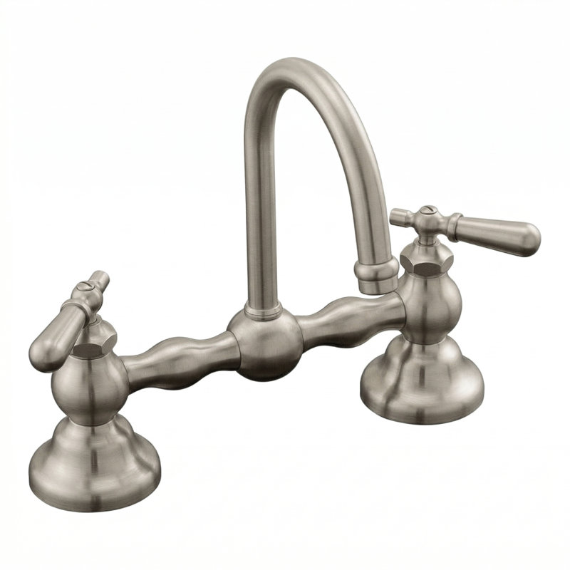 Columbia Bridge Lavatory Faucet Lever Handles by Strom Living, Matte Nickel