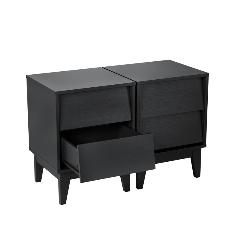 Table de chevet Ludowici Mid Century, Noir