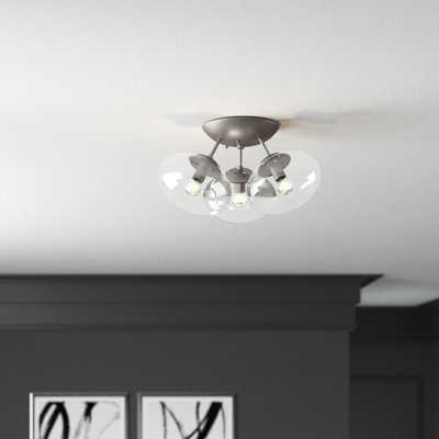 Haight Glass Semi Flush Mount
