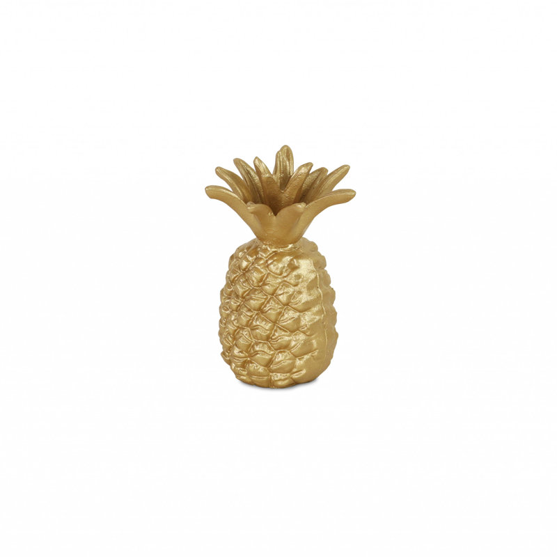 Sculpture ananas en fonte dorée 8 po