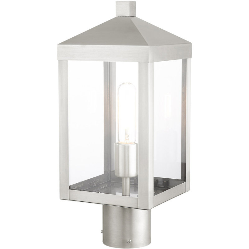 Clarese Transparent Lantern Head, Brushed Nickel