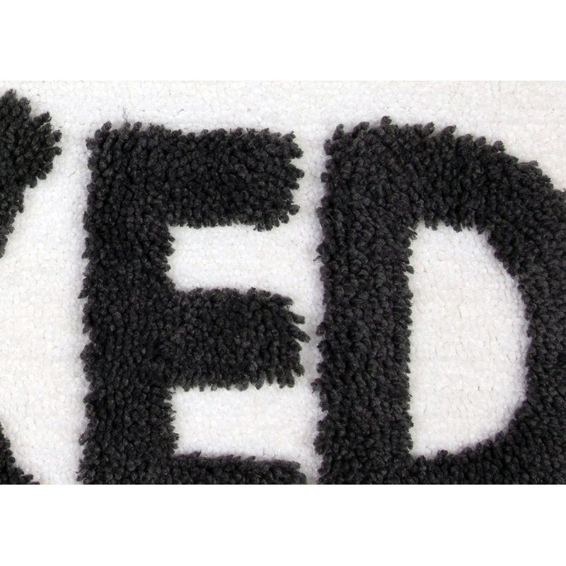 Casanova Slogan Get Naked Bath Mat, White/Black
