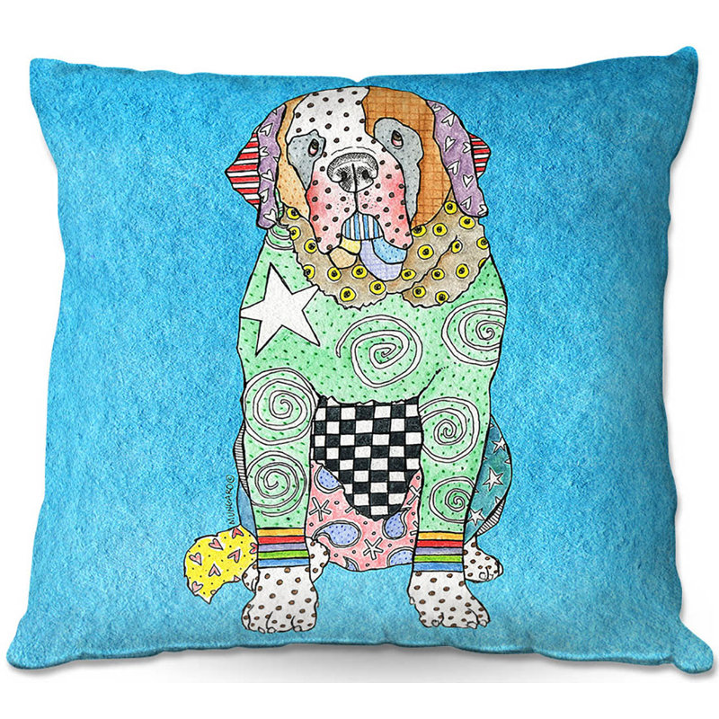  Coussin Couch Saint Bernard, 18 po x 18 po, Turquoise