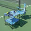 Table de plage pliante carrée bleue Life is Good 22 po