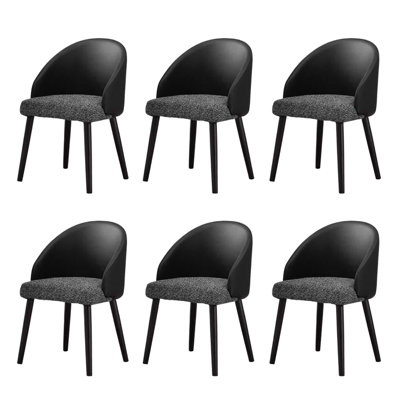 Chaises de salle à manger noires modernes