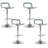 Vahig Swivel PP Adjustable Height Barstool with Metal Frame, Set of 4-124529873