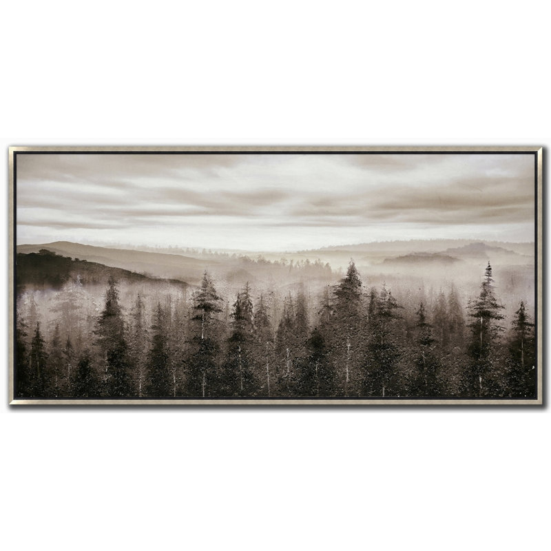 Foggy Mountain Pines Canvas Wall Art