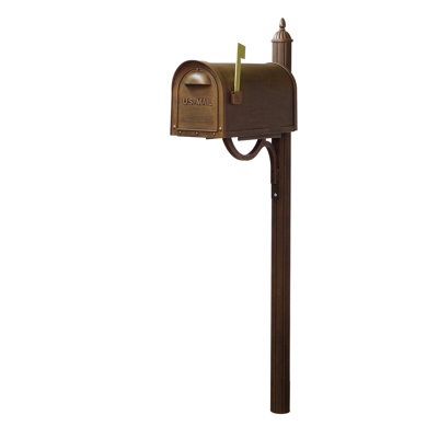 Aluminum Post Mounted Mailbox
