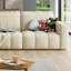 114" Cat-Scratch Resistant 3-Seater Sofa with Asymmetrical Armrest Design and Solid Wood Frame, Pet-Friendly for Modern Living Rooms