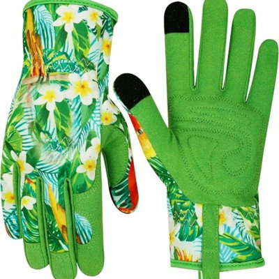 Leather Gardening Gloves For Women – Thorn Proof, Touch Screen Compatible, Breathable & Flexible Working Gloves