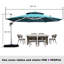 Leeven 3.65m Cantilever Parasol With Base-2112278029