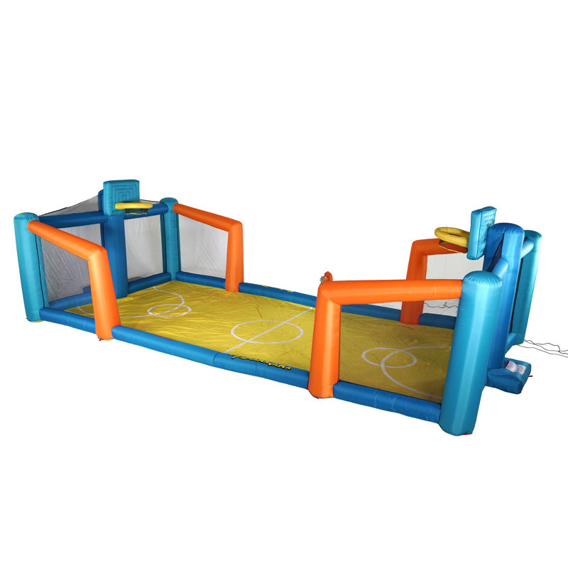 12' x 27.9' Inflatable Basketball Court with Balls with Air Blower