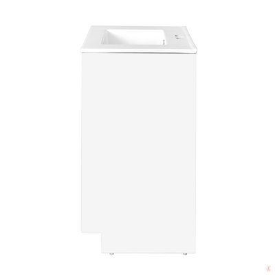 30'' Bathroom Vanity With Ceramic Sink Combo, Modern Freestanding Storage Cabinet  With Gold Handles,  Soft Closing Doors