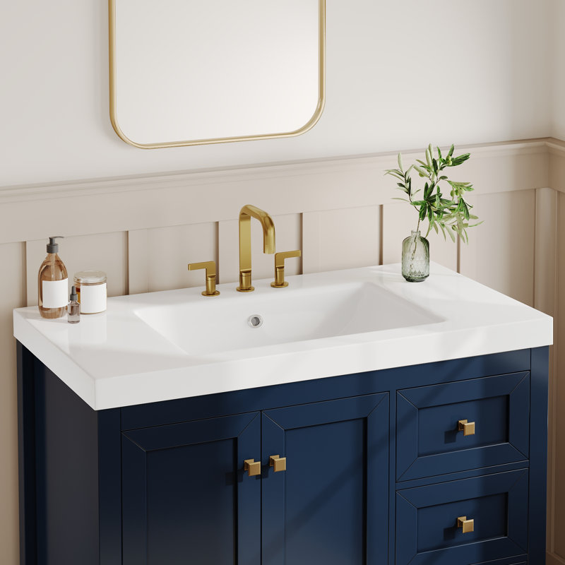 Balconera 42'' Single Bathroom Vanity With Sink Set, Blue