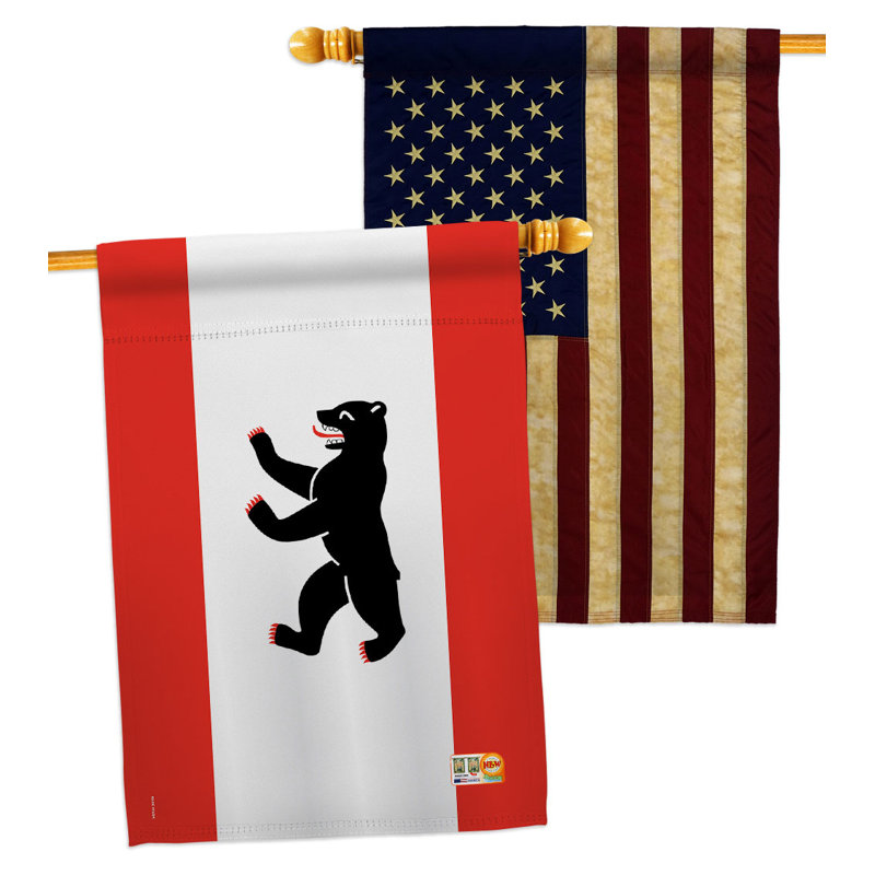 Drapeau de maison en polyester 2 faces 3 pi 3 po x 2 pi 3 po Home Decor