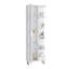 Armoire de rangement haute de 63 pouces avec quatre tablettes ouvertes