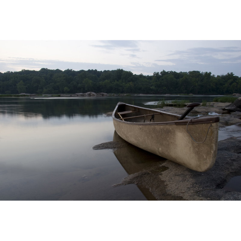 Canoe In James River by GregRollins - Wrapped Canvas Print, 30cm H x 46cm W