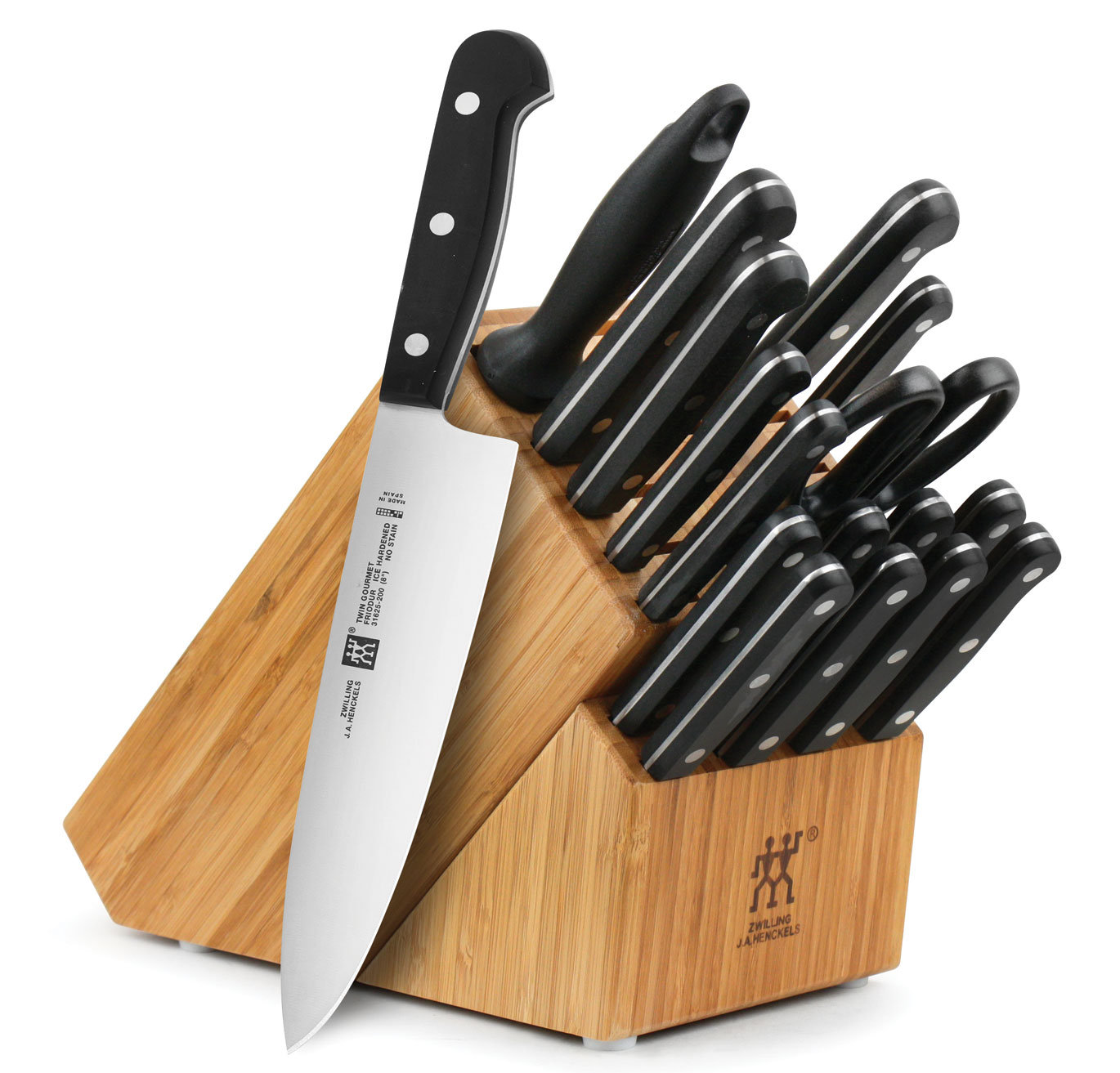 ZWILLING J.A. Henckels ZWILLING TWIN Gourmet Classic 18-Piece Knife Block Set | Wayfair - Bamboo