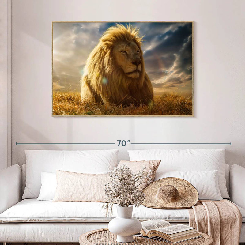 Safari Safari, Cadre flottant en bois naturel, 46 po x 31 po