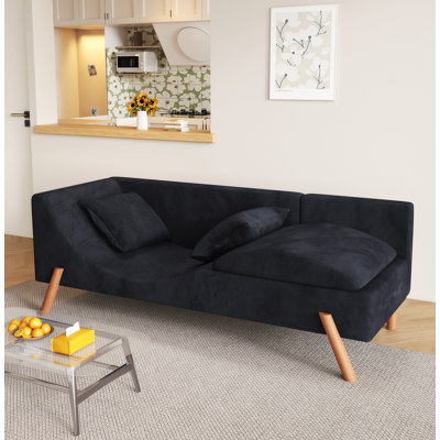 65.09'' Velvet Modern Sofa Curved Sofa Living Room Couch Living Room Sofa Comfy Couch