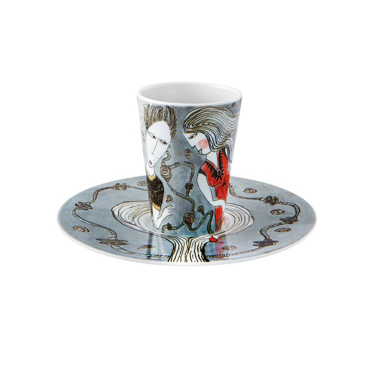 Vista Alegre Tchaikovs Set of 4 Coffe Cups & Saucers