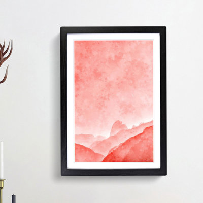 Coral Mountains - Picture Frame Painting Print