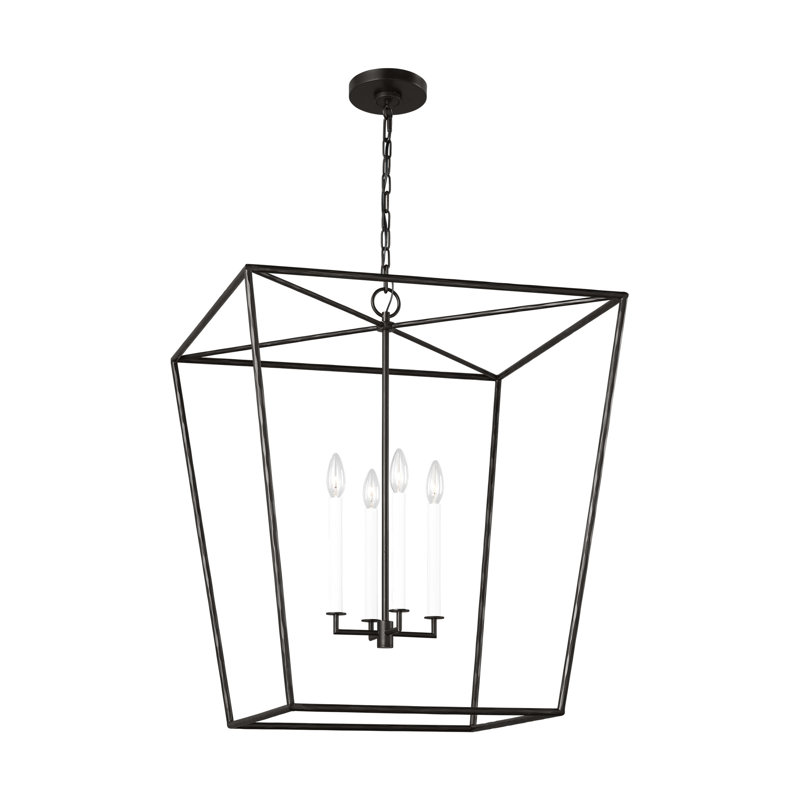 Ellen Degeneres Viota 4 Light Dining Room Entry Hallway Pendant, 96.25" H x 25" W x 25" D, Aged Iron