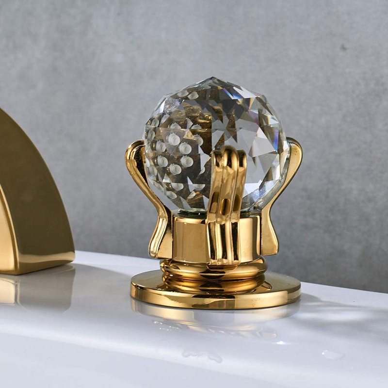 Widespread 2-handle Bathroom Faucet, Gold
