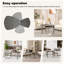Tables basses gigognes rotatives 2 pièces en forme de larme, table d'appoint coulissante avec panneau de fibres à densité moyenne et pieds en bois d'hévéa massif pour balcon de chambre à coucher, gris-33871024-33871025