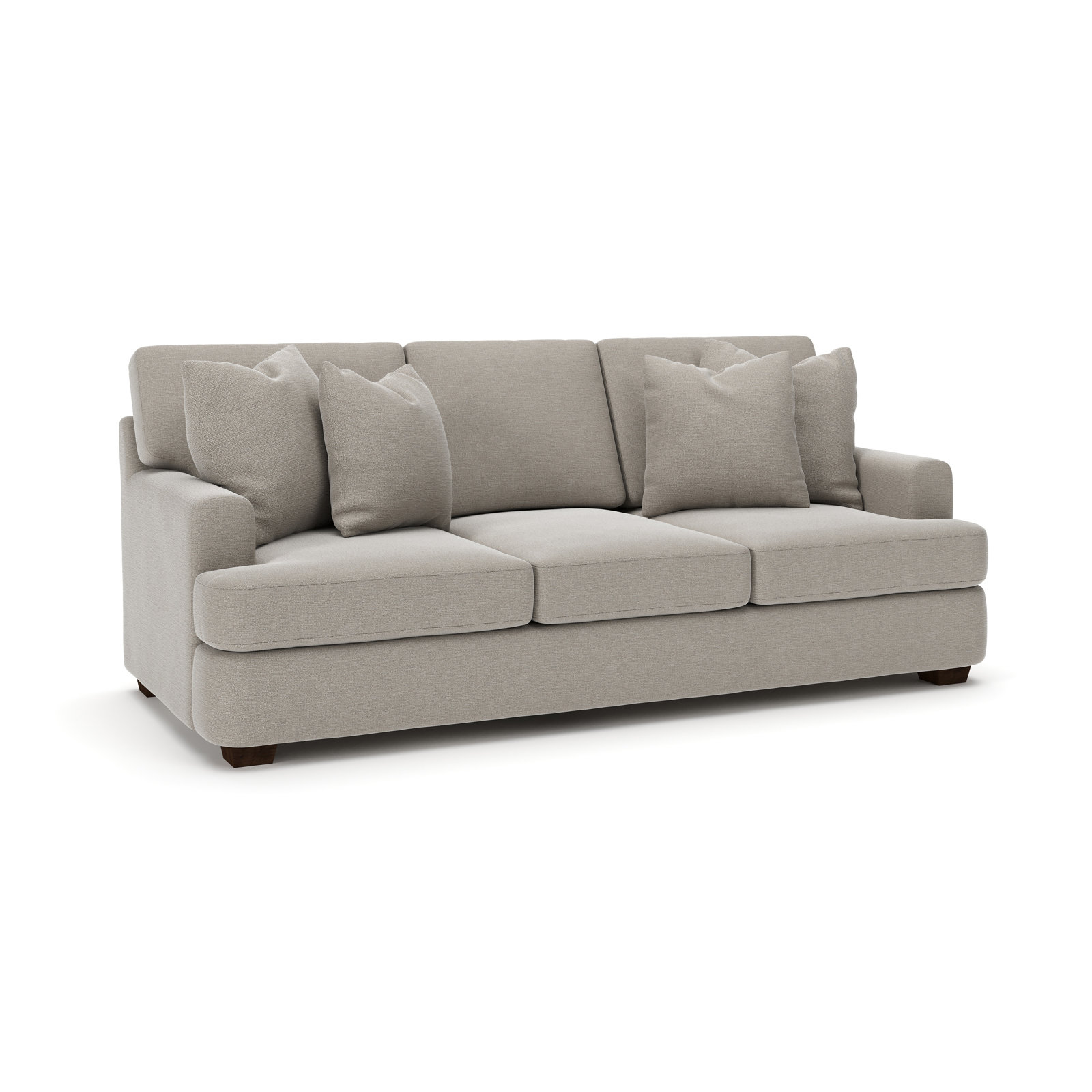 Emilio 90'' Upholstered Sofa, Sustain® Dursky Linen