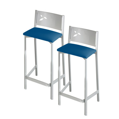 Fazile Upholstered and Faux Leather Bar Stool