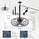 Outdoor Caged Ceiling Fan With Led Light For Patios,Plug in Ceiling Fan with Remote